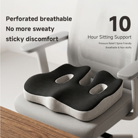 Coussin de siège de voiture ergonomique en mousse à mémoire de forme, confort pour les longues trajets, soutien lombaire et des hanches anti-fatigue pour le conducteur, 55D