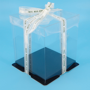 Boîte d'emballage pliable pour gâteaux, 2 couches, en plastique transparent, coffret de boulangerie, prix d'usine, vente en gros, unités - Product Image 4