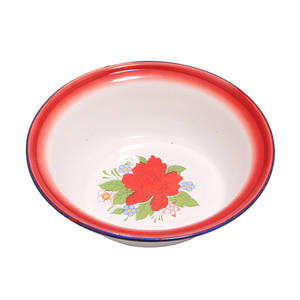 Vente en gros <span class=keywords><strong>de</strong></span> bols à soupe ronds en émail profond Plaques métalliques design campagnard Plats <span class=keywords><strong>de</strong></span> cuisine <span class=keywords><strong>de</strong></span> style campagnard durable pour camping usage alimentaire - Product Image 2