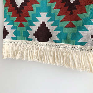 <span class=keywords><strong>Tapisserie</strong></span> Jacquard tissée en coton avec des pompons, décoration murale, Art bohème, boho, - Product Image 2