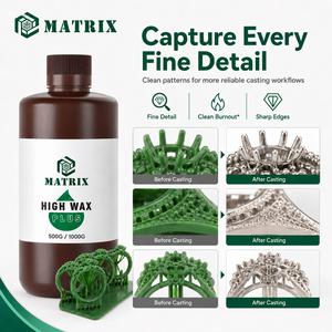 Résine photopolymère moulable Matrix 90 % cire, pureté 99,9 %, pour bijoux en or et argent, matériau de moulage à la cire perdue 405 nm, haute précision et détails fins - Product Image 3