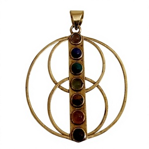Belle pierre précieuse 7 couleurs 7 Chakra Pendentif Chakra Pierre naturelle - Product Image 2