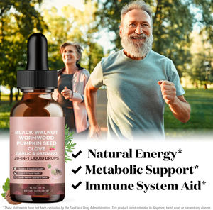 Suplemen Herbal Laris Manis All-in-1 Black Walnut Liquid Drop dengan Wormwood Cengkeh Black Walnut Tincture untuk Mendukung Pencernaan - Product Image 4