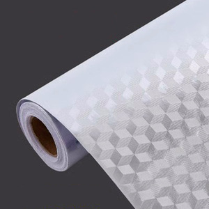 Oil-Proof Wall Stickers 60x100 Cm Checkered Pattern Aluminum Foil Kitchen Cabinet Pads Waterproof Self Adhesive Wallpaper - Product Image 1