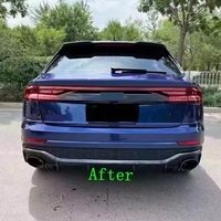 Untuk Audi Q8 SQ8 Body Kit Upgrade Bumper Depan Belakang ke Gaya RSQ8 RS Bumper Depan dan Bumper Belakang Plastik PP 2019-2024