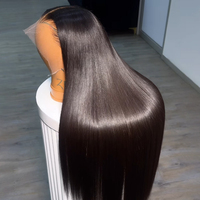 Perruques Lace Front 13x6 en cheveux humains bruts 100% naturels, double densité, ultra-lisses, pour femmes noires, et perruques en cheveux indiens vierges bruts ondulés