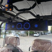 Voiturette de golf électrique pratique et de haute qualité à 4 places, avec alimentation 48V/60V/72V, équipée de sièges pliables, de barres de toit et d'un système audio