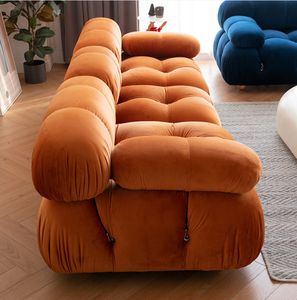 Canapé en tissu Ario Fleece pour petit appartement, salon, style minimaliste, module modulable, ensemble de canapés de détente - Product Image 1