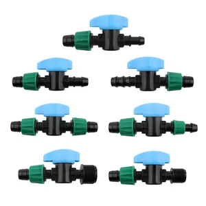FUJIN IRRIGATION16 20 25 PE Bypass Valve Drip Irrigation System Drip Tape Mini Valve Quick Coupling Hose Connectors