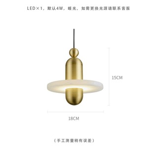 Lustre minimaliste en marbre espagnol, design danois, décoration en forme de disque volant pour restaurant, bar, chambre à coucher, milieu - Product Image 5