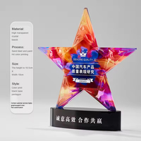 Offre Spéciale : Trophées en Cristal Personnalisés pour Cérémonies de Remise de Prix Sportifs et Jeux d'Entreprise – Ornement Poli en Forme d'Étoile Colorée