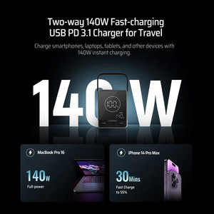 Cuktech P01 40000mAh 300W MAX สถานีพลังงานสำรองแบบพกพาและพาวเวอร์แบงค์ ชาร์จเร็ว ฮับ USB สำหรับพีซี+ABS CE ROHS FCC - Product Image 6