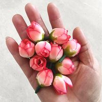 Mini-têtes de fleurs artificielles en soie multicolores pour la décoration DIY de la maison, des mariages et des artisanat d'Halloween