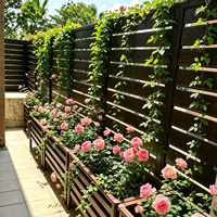 Jardinière en métal sur mesure avec écran d'intimité, treillis décoratif et séparateur pour restaurant, café, patio, jardin, usage commercial