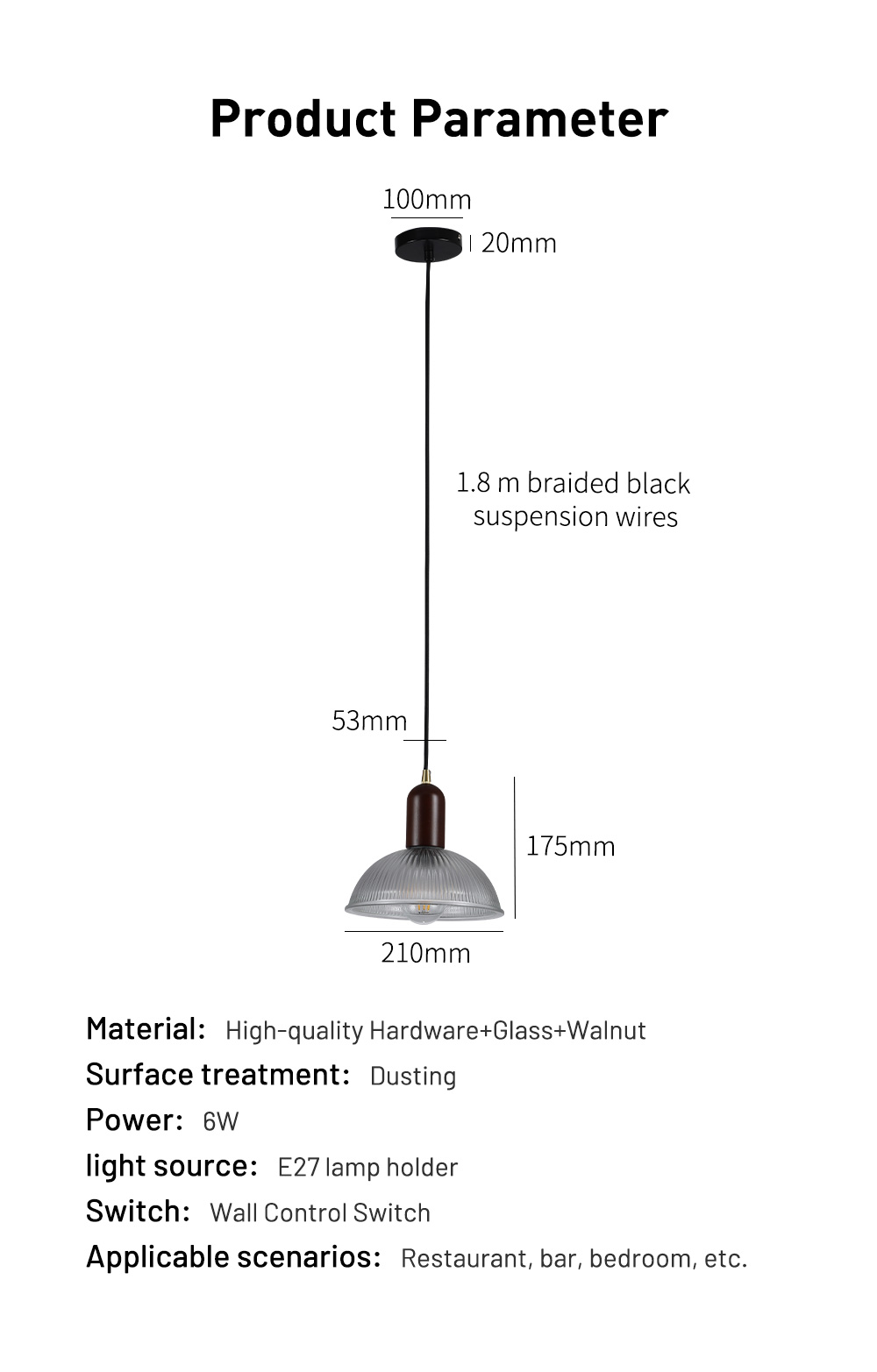 Nordic Industrial Led Hanging Lamp Home Decor Indoor Lighting Modern Minimalist Pendant Light