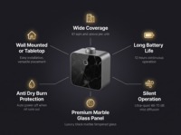Diffuseur de parfum intelligent, panneau en verre marbré noir, montage mural ou sur table, contrôle WiFi Bluetooth IoT, désodorisant pour la maison et le bureau