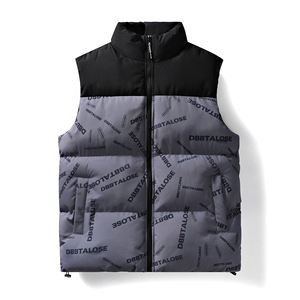 Chaqueta acolchada de algodón con logotipo personalizado, chaleco para hombre, nueva tendencia urbana juvenil, costura en otoño e invierno 2025, abrigo con cuello de ocio - Product Image 2