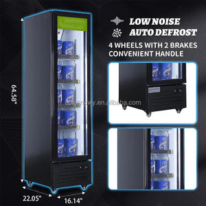 Réfrigérateur vertical commercial à grande capacité en acier inoxydable, à économie d'énergie, autonome, pour hôtel, maison, extérieur - Product Image 2