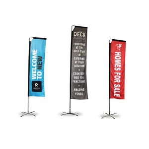 Banderas publicitarias impresas personalizadas al aire libre de alta calidad de venta directa Bandera de plumas impresa - Product Image 1