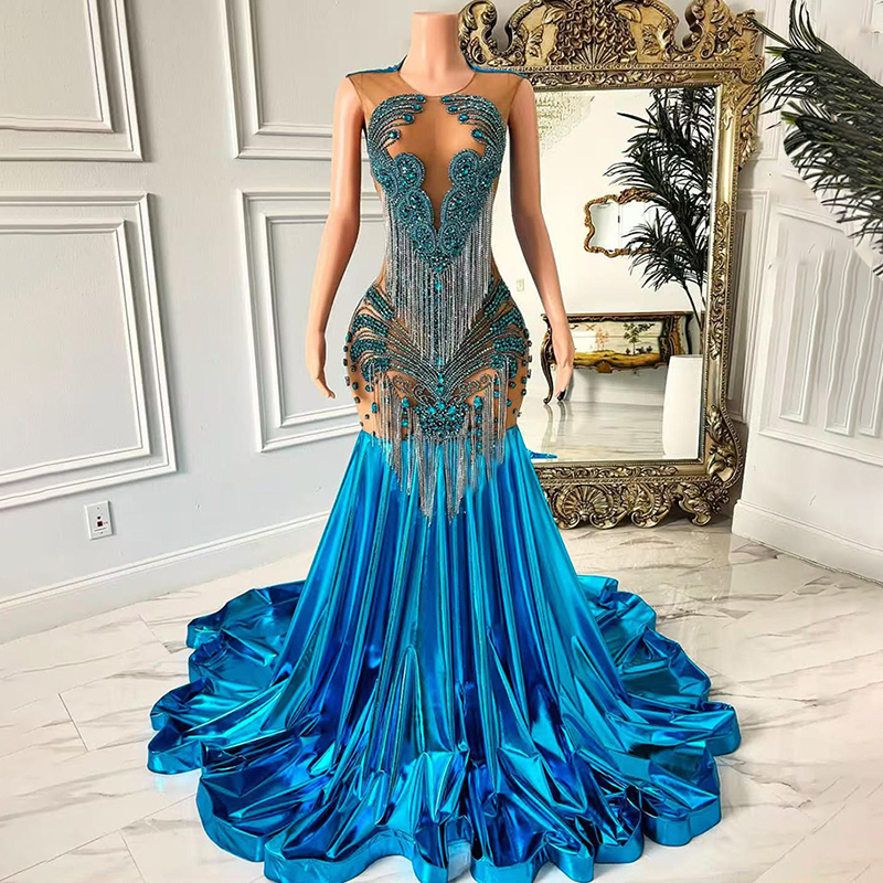 flowy blue dress Satin Tiered Maxi - Corset Gown lace appliques London Cheap Prom Dresses Women's Feather Dresses | Size:X-Small