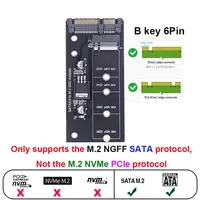 Konverter Kartu Adaptor M2 NGFF SSD ke 3 dengan Protokol Kunci B B&M untuk Faktor Bentuk 2230/2280/2242