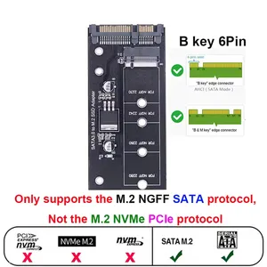 M2 NGFF SSD naar 3-adapterkaartconverter met B B&M Key-protocol voor 2230/2280/2242 vormfactoren - Product Image 1