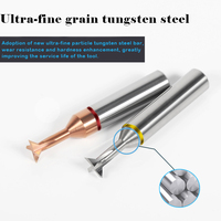 Fresa de ranura de cola de milano de 4 filos AZZKOR TGR TGY de carburo sólido de 45 y 60 grados, de acero de tungsteno
