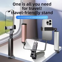 Support de téléphone portable rotatif, extensible et pliable en métal avec stabilisation d'image pour les voyages en avion, en train et sur les bureaux