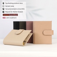 FB TK Hot Nouveau portefeuille de reliure d'enveloppe en cuir souple de poche 6 anneaux reliés A7 porte-documents avec fermeture à pression