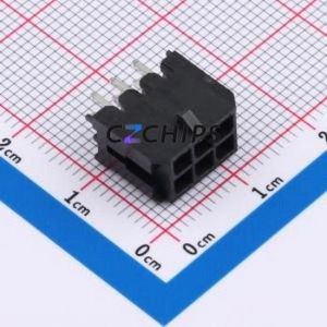 ZX-MX3.0-2-3PZZ Wire-to-Board Pin Header Through hole Component (THT),P=3mm Connector 2x3P 3mm Through Hole Micro-Fit (MX 3.0) - Product Image 1
