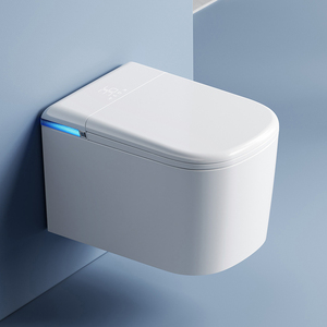 Inodoro Inteligente Suspendido Certificado CE, de Una Pieza, con Taza Alargada, Control Remoto, Descarga por Sifón, Drenaje con Trampa en P y Asiento con Calefacción - Product Image 3