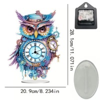 Kit d'Horloge Moderne 5D à Peinture Diamant Forme Spéciale, Broderie DIY en Strass, Artisanat Artistique avec Support, Décoration Maison, Cadeau