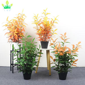 ต้นไม้ไทรใบไม้เทียมสีเขียวแดงสำหรับใช้ในสำนักงานบ้านระเบียงลานบ้านของขวัญงานปาร์ตี้ในสวน - Product Image 4