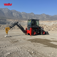 Ekskavator Mini Towable Laris Manis Bersertifikasi CE EPA, Loader Backhoe Mini Besar, Retroexcavadora, Traktor Pertanian 4x4, Loader Backhoe Kecil