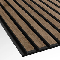 Paneles Acústicos Modernos de Madera con Listones para Hoteles y Apartamentos, Alta Reducción de Ruido, Alta Densidad, Decoración de Pared de Alta Calidad