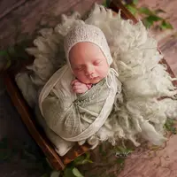 Puntelli per fotografia per neonato involucro per bambini in stile retrò con decorazioni per nappe per servizio fotografico per neonato