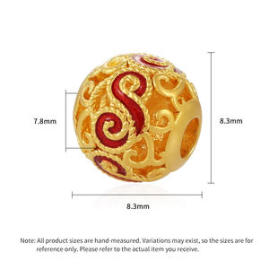 Luxury jewelry micro-hard <b>gold</b> <b>24K</b> solid <b>gold</b> roll grass pattern filigree <b>bracelet</b> beaded high-end <b>gold</b> jewelry - Product Image 2