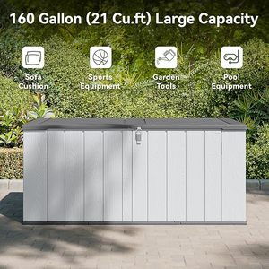 Abri de jardin en résine, unité à 2 portes, <span class=keywords><strong>armoire</strong></span> de <span class=keywords><strong>rangement</strong></span> pour outils de <span class=keywords><strong>garage</strong></span>, abri de jardin en résine - Product Image 3