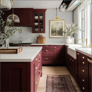 Gabinetes <span class=keywords><strong>de</strong></span> <span class=keywords><strong>Cocina</strong></span> Modernos y Elegantes con Puertas Lacadas, Fregadero Funcional <span class=keywords><strong>de</strong></span> Granito para Apartamentos, Módulos <span class=keywords><strong>de</strong></span> <span class=keywords><strong>Cocina</strong></span> Modernos para Espacios Minimalistas - Product Image 3