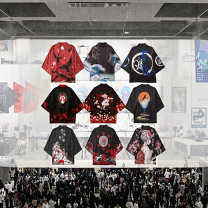 เสื้อโค้ทสไตล์ญี่ปุ่นสำหรับวันฮาโลวีนสำหรับผู้ชายเสื้อคลุมอนิเมะแบบดั้งเดิมพิมพ์ลายมังกร - Product Image 3