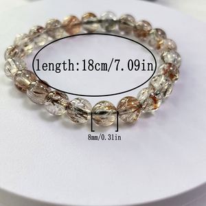 Pulsera de Piedra Natural con Cuentas de Vidrio Coloridas, Protección EMF, Servicio de Empaquetado de Productos con Logotipo Personalizado Profesional - Product Image 3