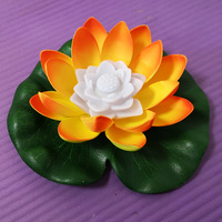 Lampe flottante LED en gros avec capteur d'eau, lanterne flottante en forme de fleur de lotus, lumière à piles pour le festival Diwali