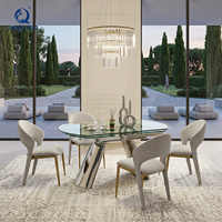 Table à manger moderne multifonctionnelle pliante et rotative, extensible, avec mécanisme à engrenages, convertible, en verre, pour cuisine