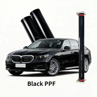 Film TPU noir auto-cicatrisant PPF Protection de peinture Anti-UV 60 * 50 * Rétention de brillance Hydrophobe Anti-rayures pour carrosserie