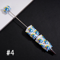 Stylo Rotatif Perlé Personnage Féerique, Design Chapeau Rouge avec Perles Gemmes, Stylo Bille DIY à Perler pour Cadeau Étudiant, Vente en Gros