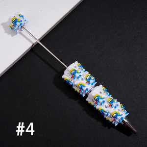 Stylo Rotatif Perlé Personnage Féerique, Design Chapeau <span class=keywords><strong>Rouge</strong></span> avec Perles Gemmes, Stylo Bille DIY à Perler pour Cadeau Étudiant, Vente en Gros - Product Image 3