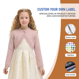 <strong>Girl's</strong> Button Shawl Children's Baby's Knitted <strong>Cardigan</strong> Jacket Baby's Summer Thin - Product Image 1