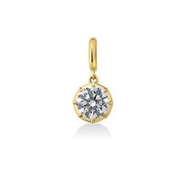 Pendentif en acier inoxydable plaqué or 18 carats avec zircone cubique sertie griffe, éléments géométriques elliptiques carrés en forme de goutte d'eau perméables à l'eau