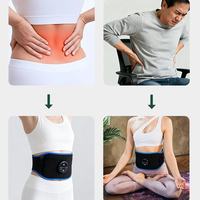Ceinture de massage abdominale GYMMAX EMS TENS, 6 programmes, 19 niveaux d'intensité, stimulateur musculaire rechargeable pour les soins du corps