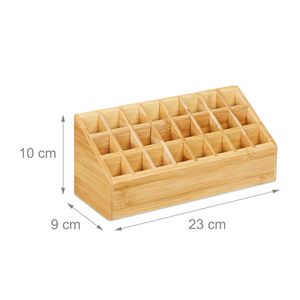 Organizador de Maquillaje de Bambú con 24 Ranuras y Diseño Escalonado para Brillo Labial y Lápiz de Cejas, Soporte de Exhibición 100% Bambú - Product Image 6